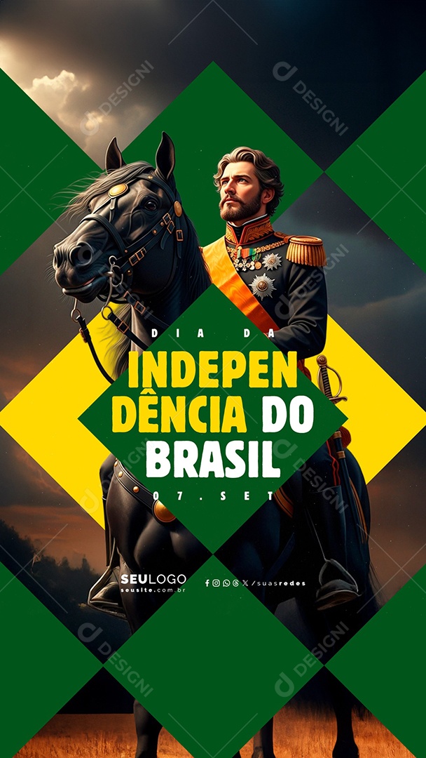 Story Dia da Independência do Brasil 07 de Setembro Social Media PSD Editável
