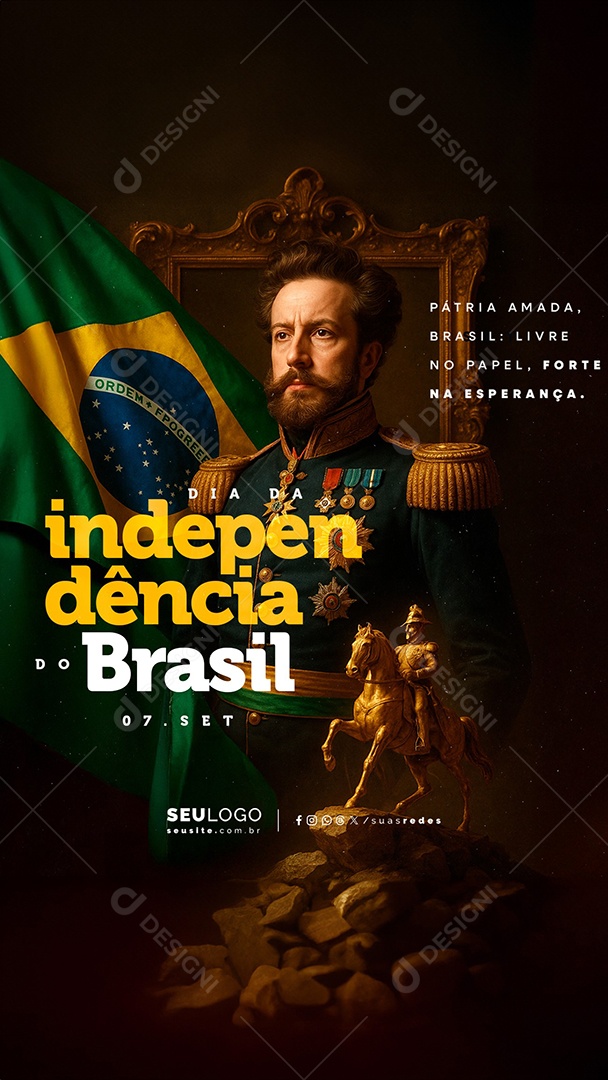 Story Dia da Independência do Brasil 07 de Setembro Social Media PSD Editável