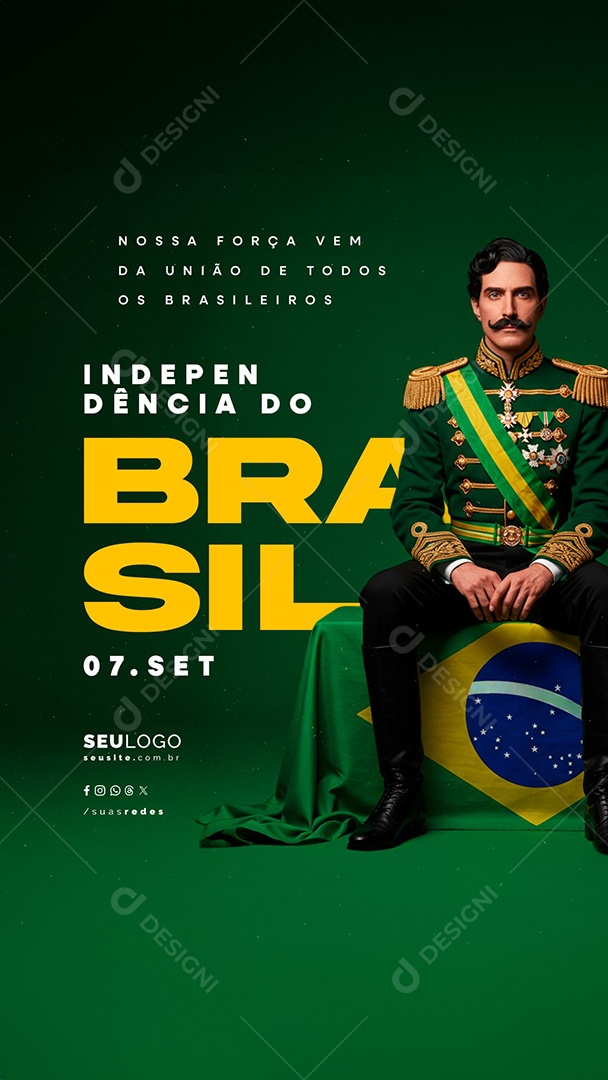 Story Dia da Independência do Brasil 07 de Setembro Social Media PSD Editável