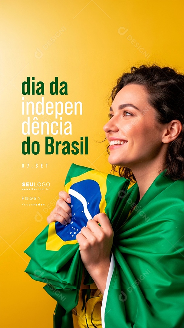 Story Dia da Independência do Brasil 07 de Setembro Social Media PSD Editável