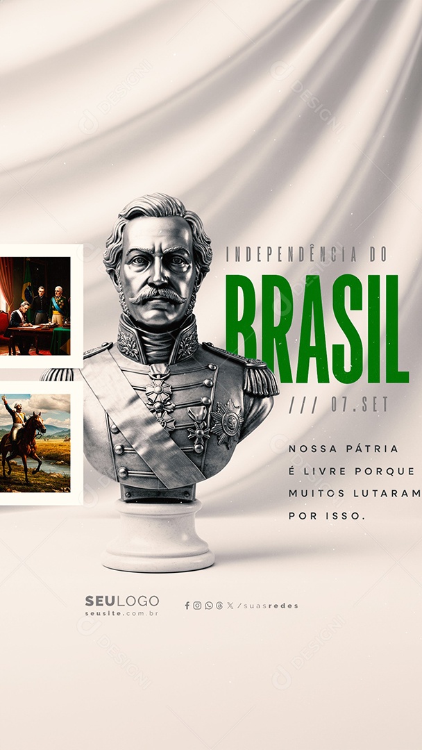 Story Dia da Independência do Brasil 07 de Setembro Social Media PSD Editável