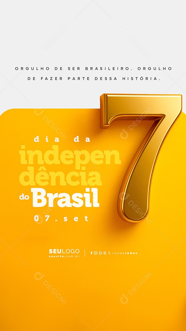 Story Dia da Independência do Brasil 07 de Setembro Social Media PSD Editável