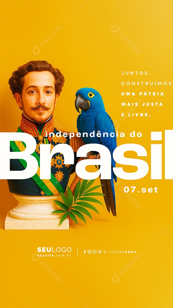 Story Dia da Independência do Brasil 07 de Setembro Social Media PSD Editável
