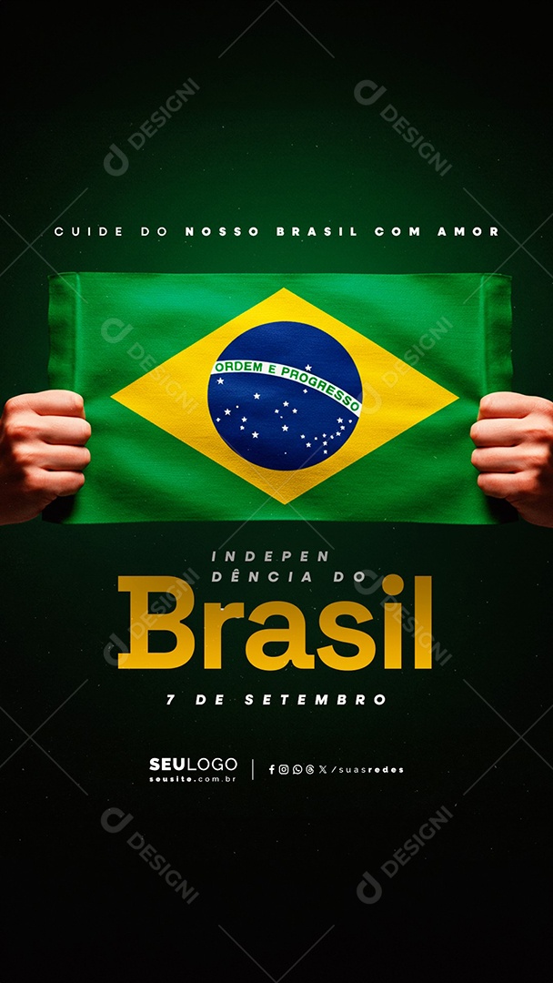 Story Dia da Independência do Brasil 07 de Setembro Social Media PSD Editável