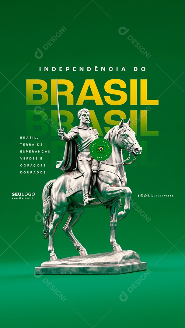 Story Dia da Independência do Brasil 07 de Setembro Social Media PSD Editável