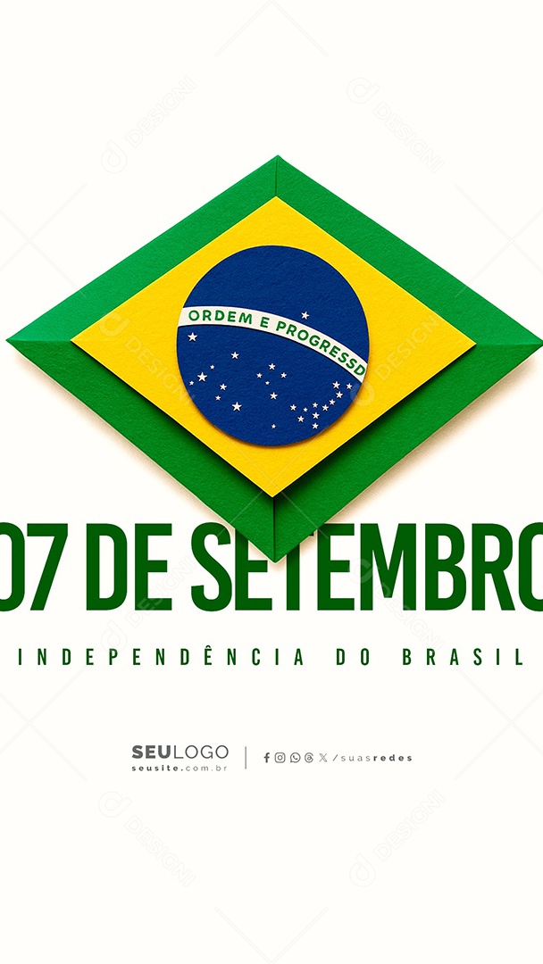 Story Dia da Independência do Brasil 07 de Setembro Social Media PSD Editável