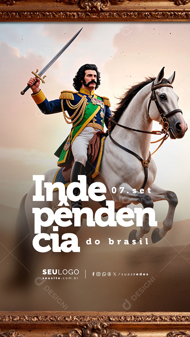 Story Dia da Independência do Brasil 07 de Setembro Social Media PSD Editável