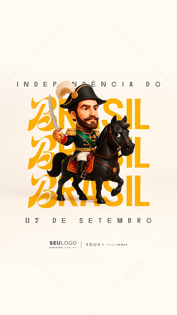 Story Dia da Independência do Brasil 07 de Setembro Social Media PSD Editável