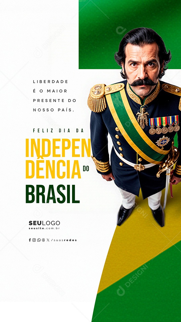 Story Dia da Independência do Brasil 07 de Setembro Liberdade Social Media PSD Editável