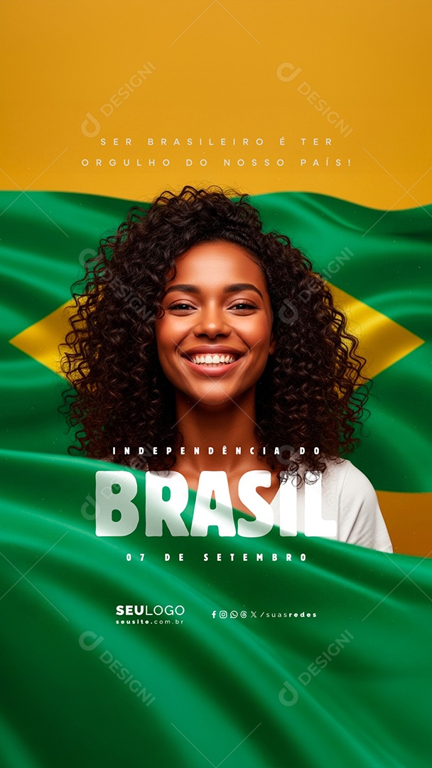 Story Dia da Independência do Brasil 07 de Setembro Social Media PSD Editável