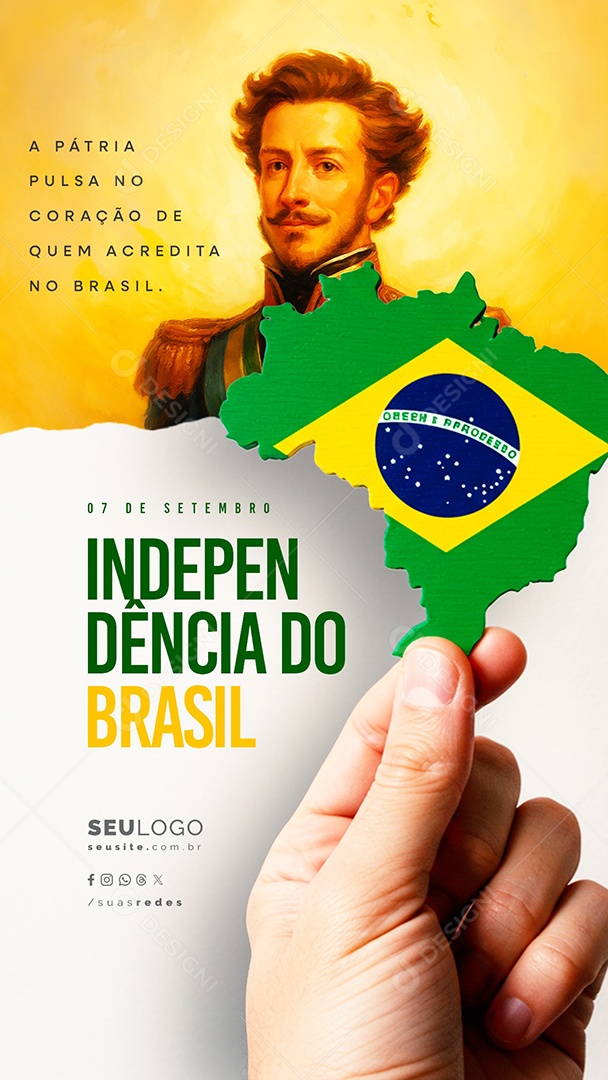 Story Dia da Independência do Brasil 07 de Setembro Social Media PSD Editável