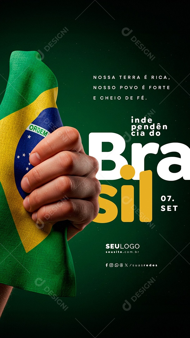 Story Dia da Independência do Brasil 07 de Setembro Social Media PSD Editável
