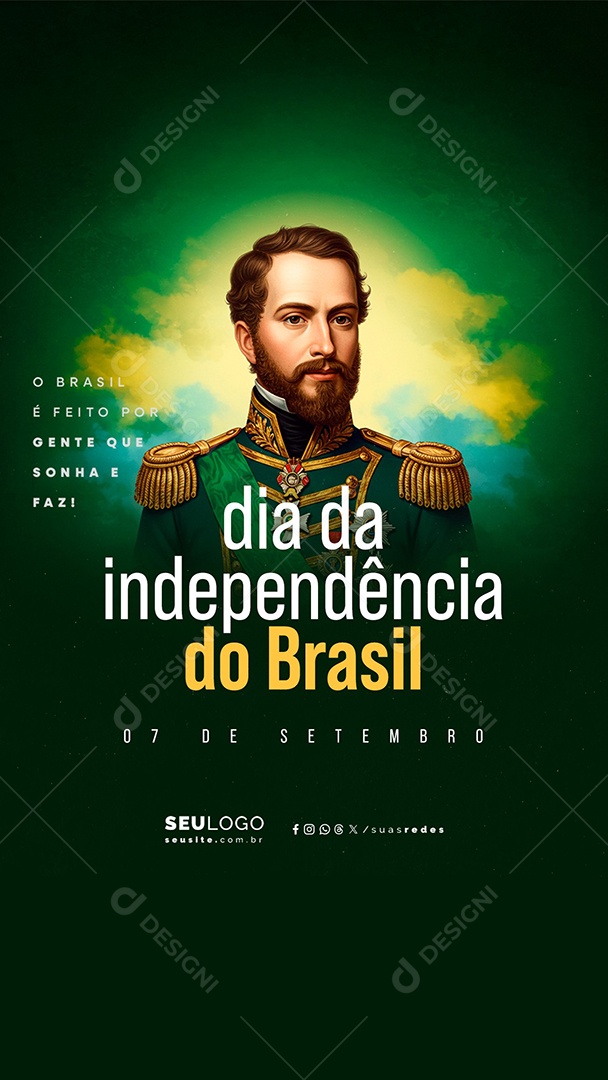 Story Dia da Independência do Brasil 07 de Setembro Social Media PSD Editável