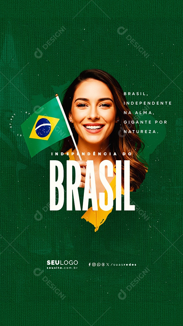 Story Dia da Independência do Brasil 07 de Setembro Social Media PSD Editável