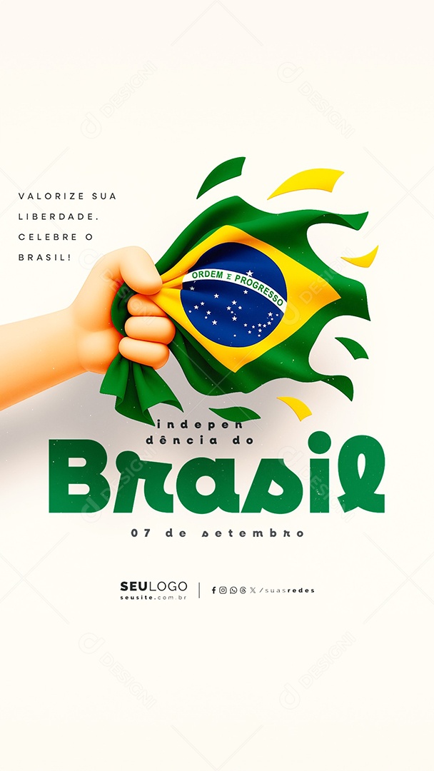 Story Dia da Independência do Brasil 07 de Setembro Social Media PSD Editável