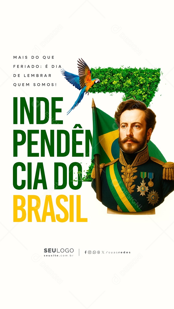 Story Dia da Independência do Brasil 07 de Setembro Social Media PSD Editável