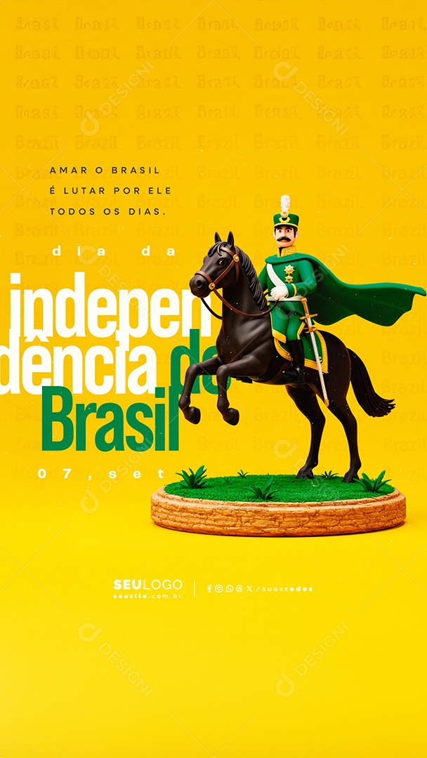 Story Dia da Independência do Brasil 07 de Setembro Social Media PSD Editável