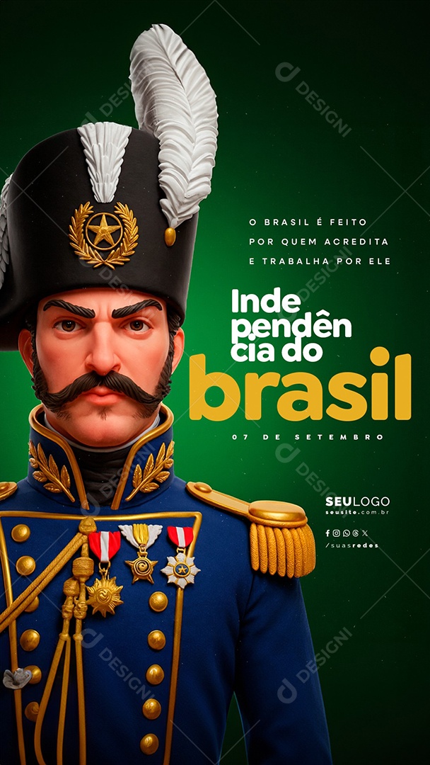 Story Dia da Independência do Brasil 07 de Setembro Social Media PSD Editável