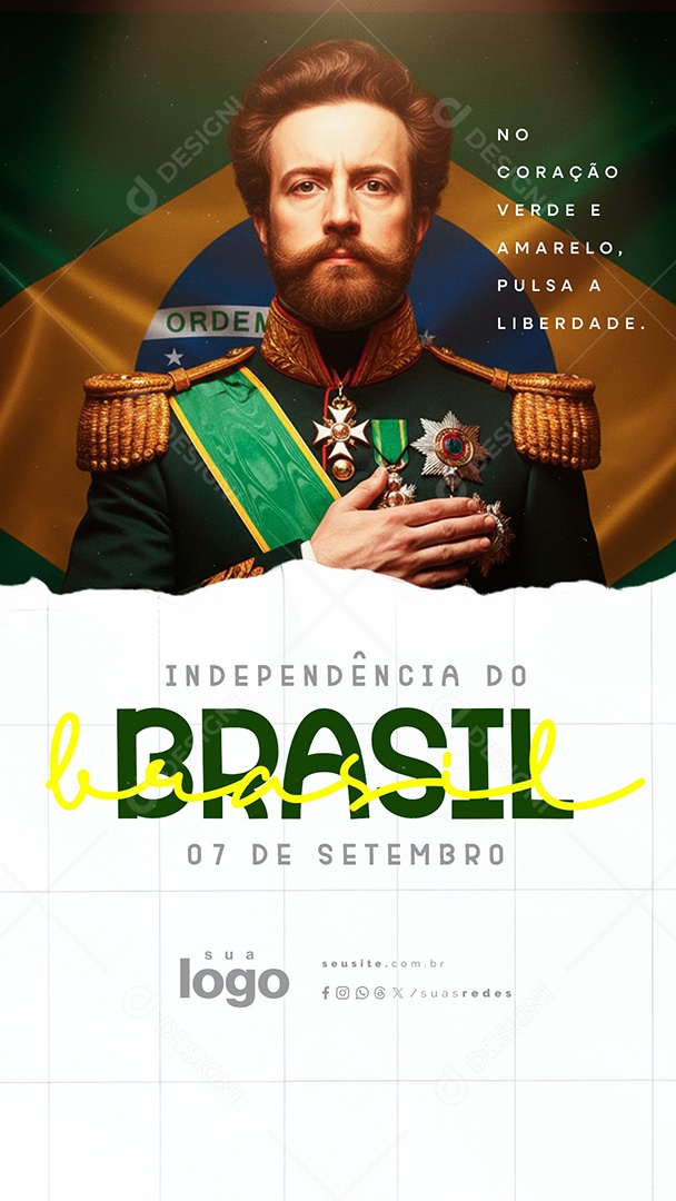 Story Dia da Independência do Brasil 07 de Setembro Social Media PSD Editável