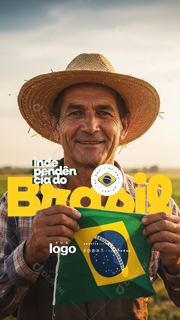 Story Dia da Independência do Brasil 07 de Setembro Social Media PSD Editável