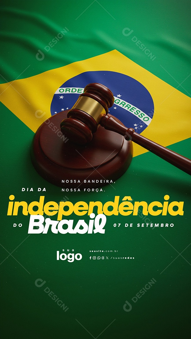 Story Dia da Independência do Brasil 07 de Setembro Advocacia Social Media PSD Editável