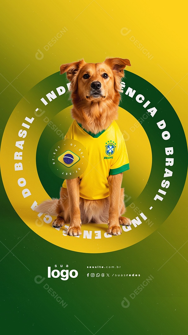 Story Dia da Independência do Brasil 07 de Setembro Pet Shop Social Media PSD Editável