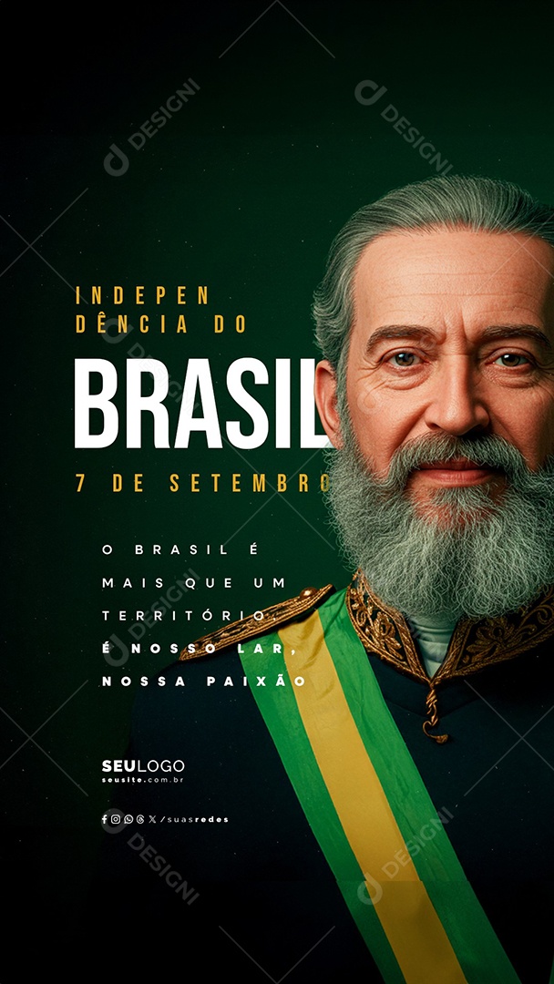 Story Dia da Independência do Brasil 07 de Setembro Social Media PSD Editável