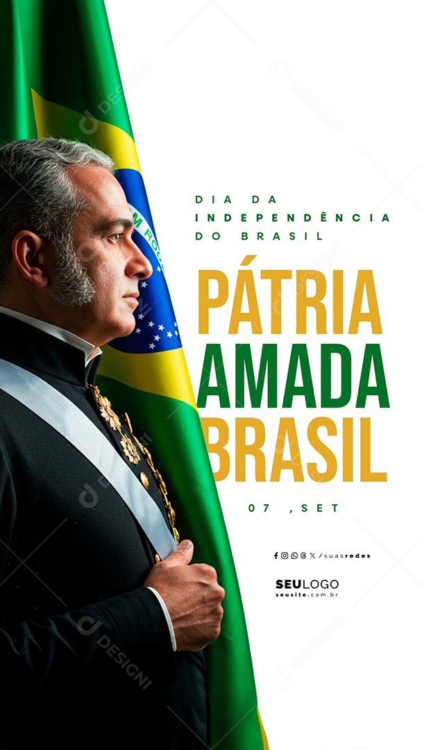 Story Dia da Independência do Brasil 07 de Setembro Social Media PSD Editável