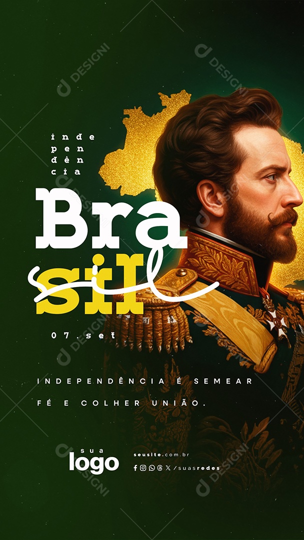 Story Dia da Independência do Brasil 07 de Setembro Social Media PSD Editável