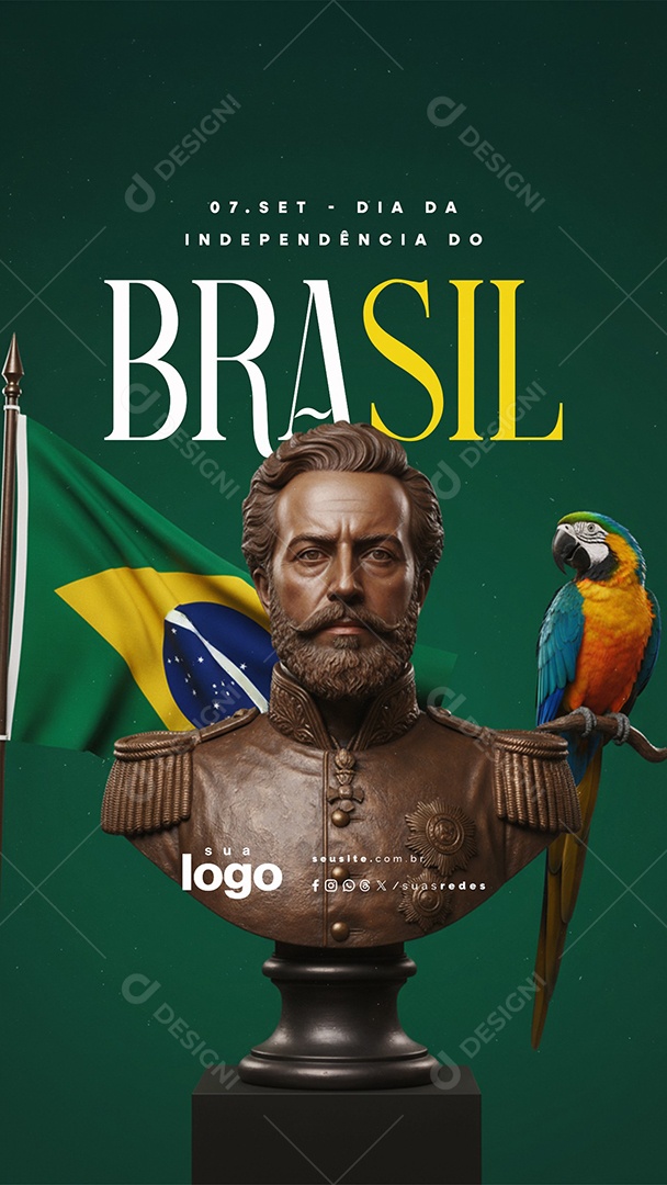 Story Dia da Independência do Brasil 07 de Setembro Social Media PSD Editável
