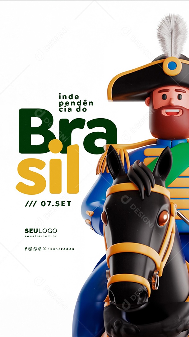 Story Dia da Independência do Brasil 07 de Setembro Social Media PSD Editável