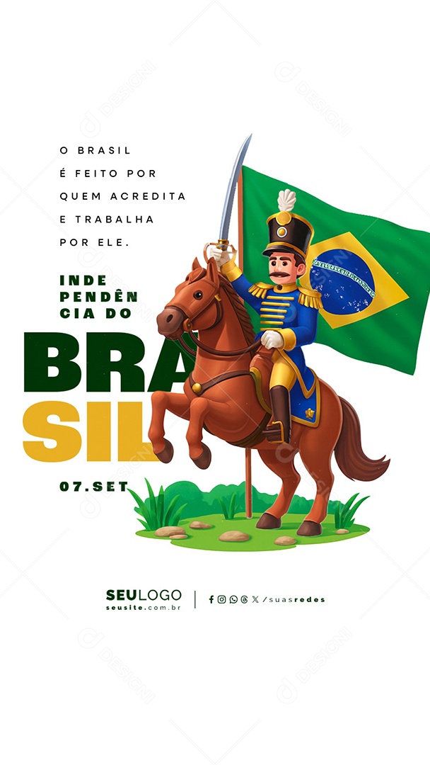 Story Dia da Independência do Brasil 07 de Setembro Social Media PSD Editável