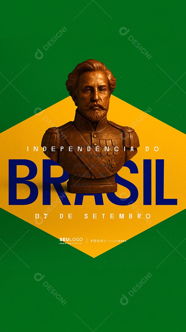 Story Dia da Independência do Brasil 07 de Setembro Social Media PSD Editável