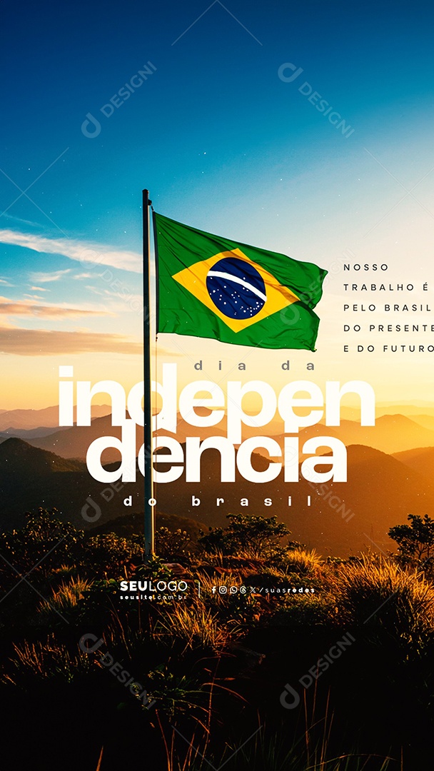 Story Dia da Independência do Brasil 07 de Setembro Social Media PSD Editável