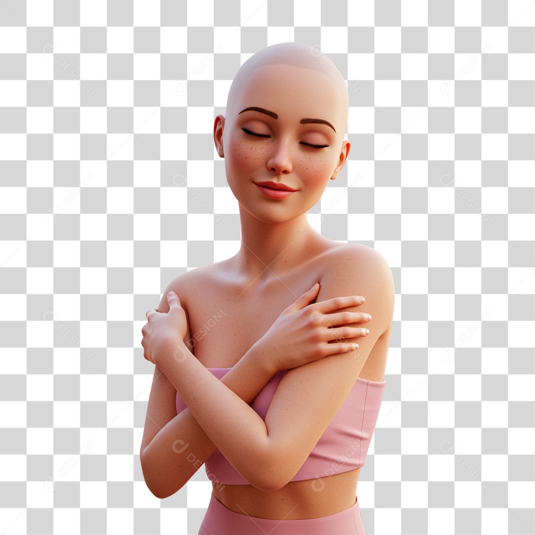 Mulher de Roupa Rosa Outubro Rosa PNG Transparente