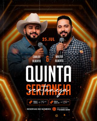 Flyer Próximos Shows Social Media PSD Editável