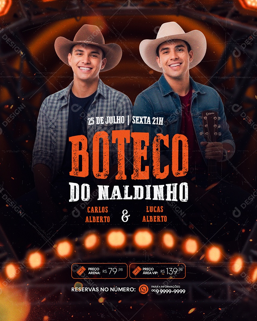 Flyer Próximos Shows Boteco Social Media PSD Editável