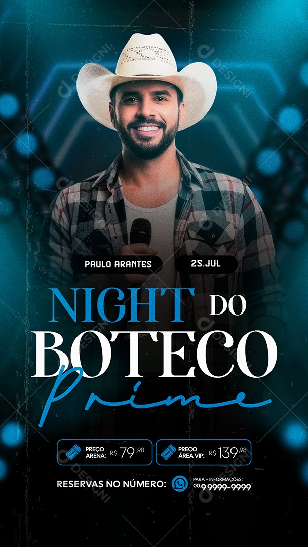 Story Flyer Night do Boteco Social Media PSD Editável