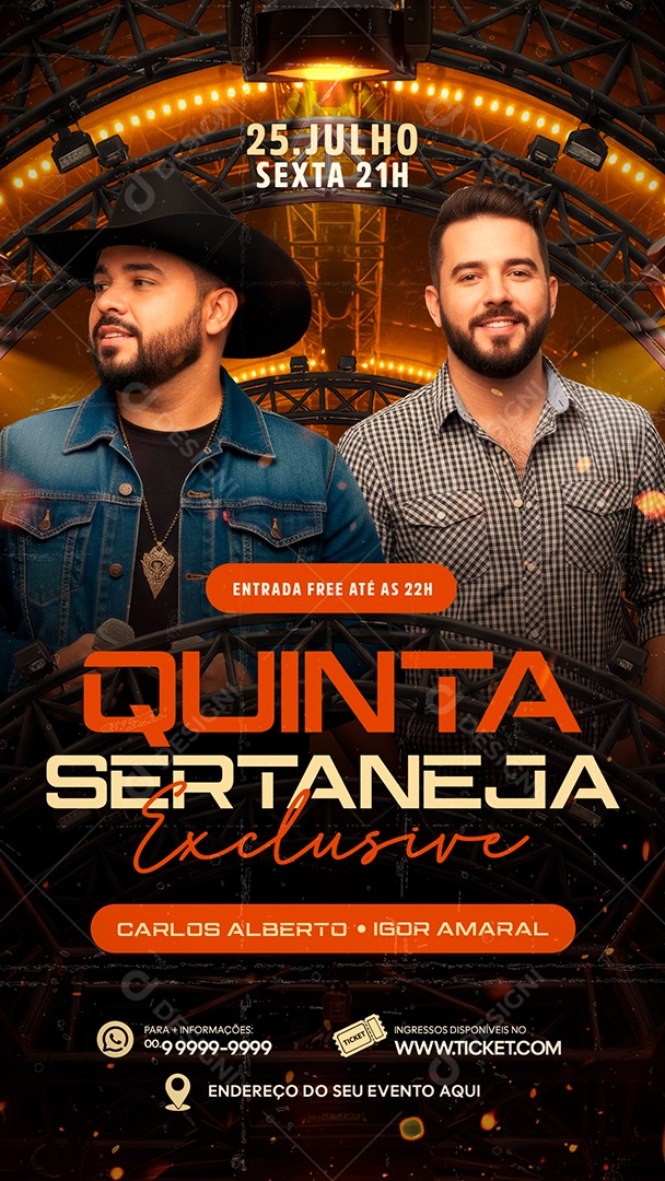 Story Flyer Quinta Sertaneja Social Media PSD Editável