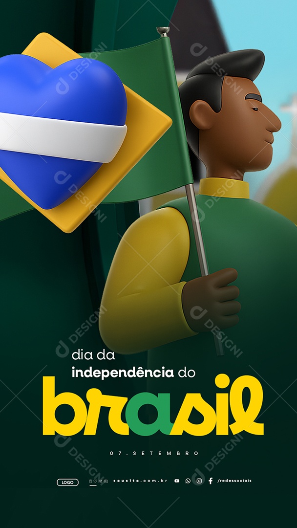 Story Dia da Independência do Brasil 07 de Setembro Social Media PSD Editável