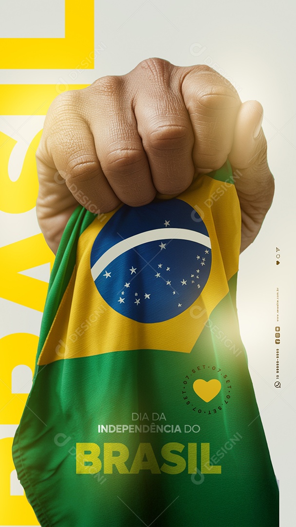 Story Dia da Independência do Brasil 07 de Setembro Social Media PSD Editável