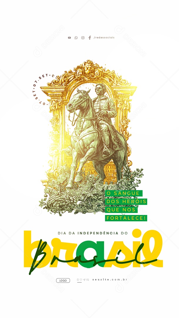 Story Dia da Independência do Brasil 07 de Setembro Social Media PSD Editável