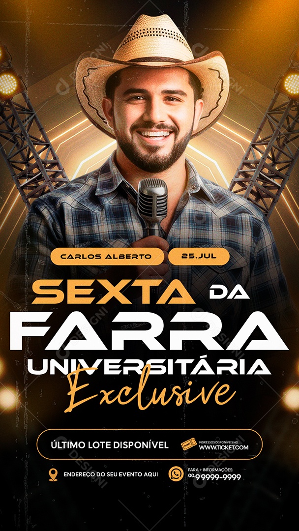Story Flyer Sexta da Farra Social Media PSD Editável