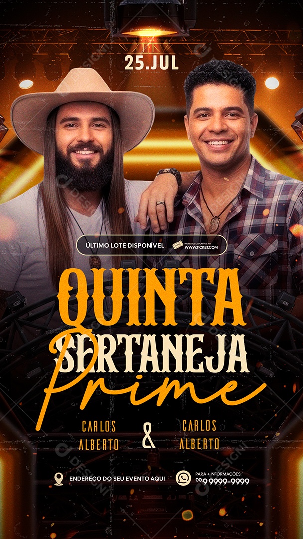 Story Flyer Quinta Sertaneja Social Media PSD Editável