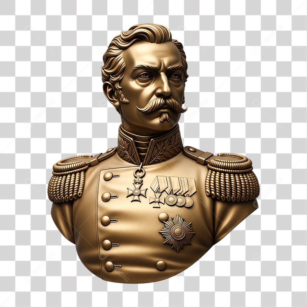 Escultura Dourada Estilo Clássico PNG Transparente