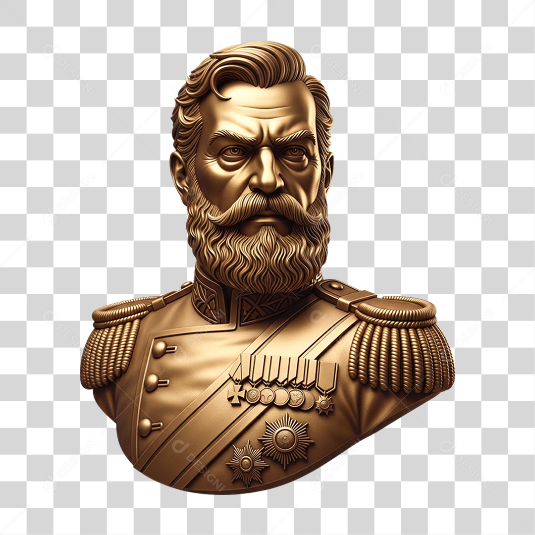 Escultura Dourada Estilo Clássico PNG Transparente