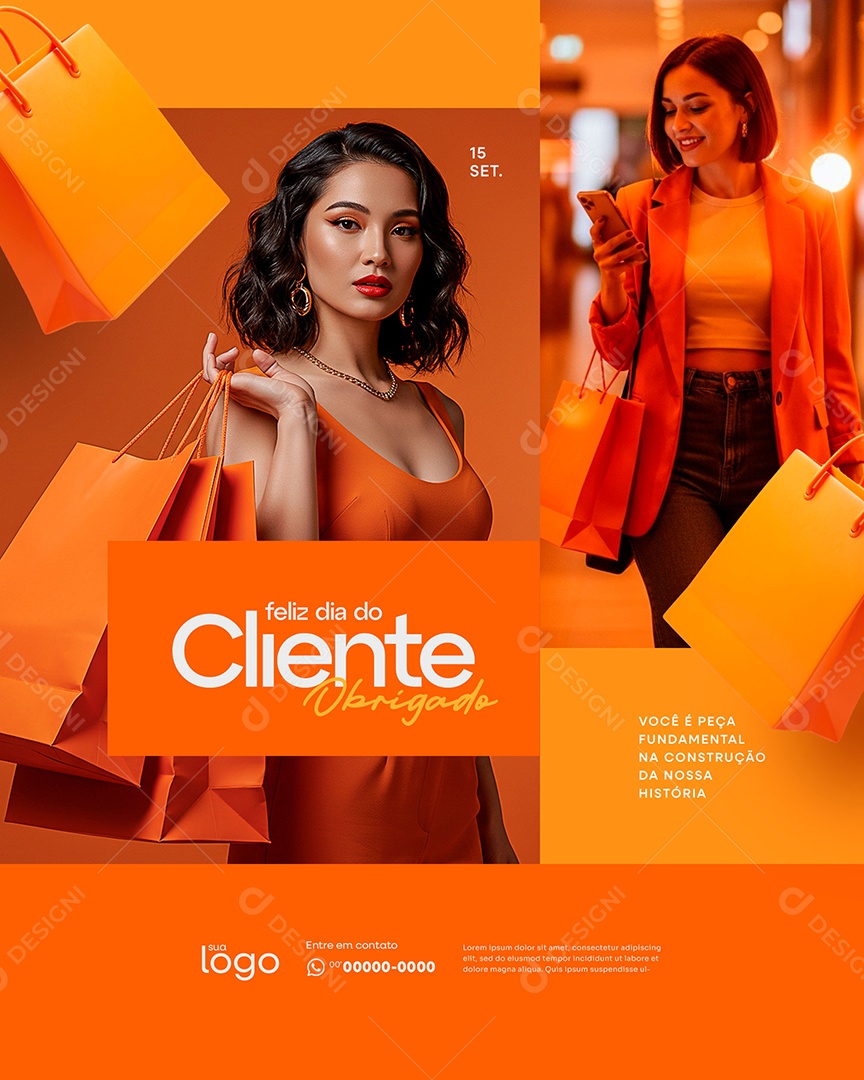 Feliz Dia Do Cliente 15 de Setembro Social Media PSD Editável