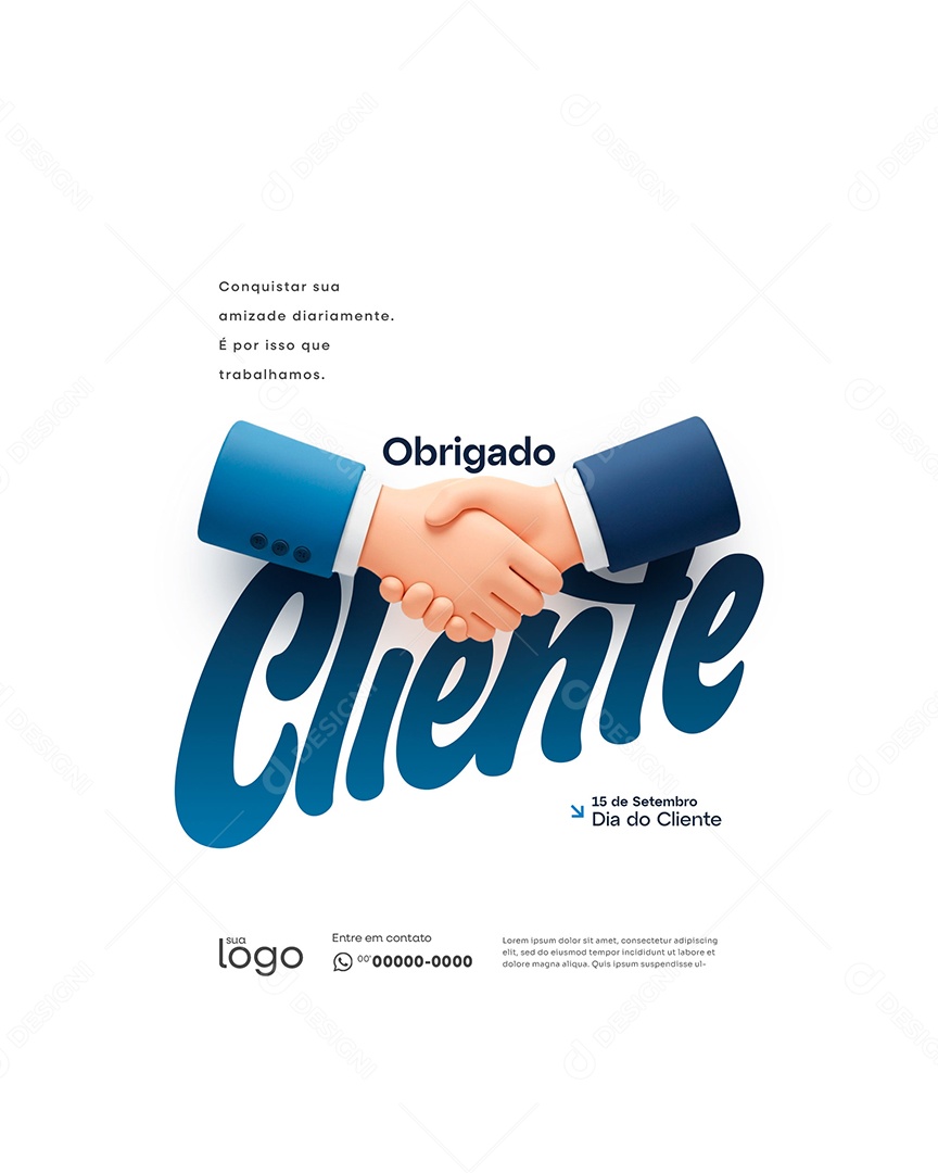 Feliz Dia Do Cliente 15 de Setembro Social Media PSD Editável