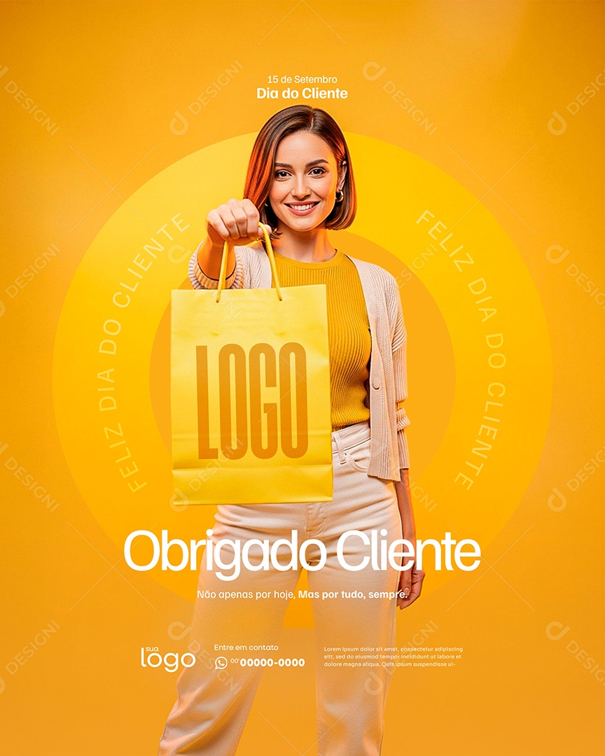 Feliz Dia Do Cliente 15 de Setembro Social Media PSD Editável