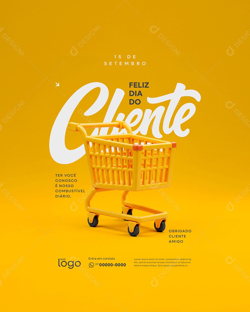 Feliz Dia Do Cliente 15 de Setembro Social Media PSD Editável
